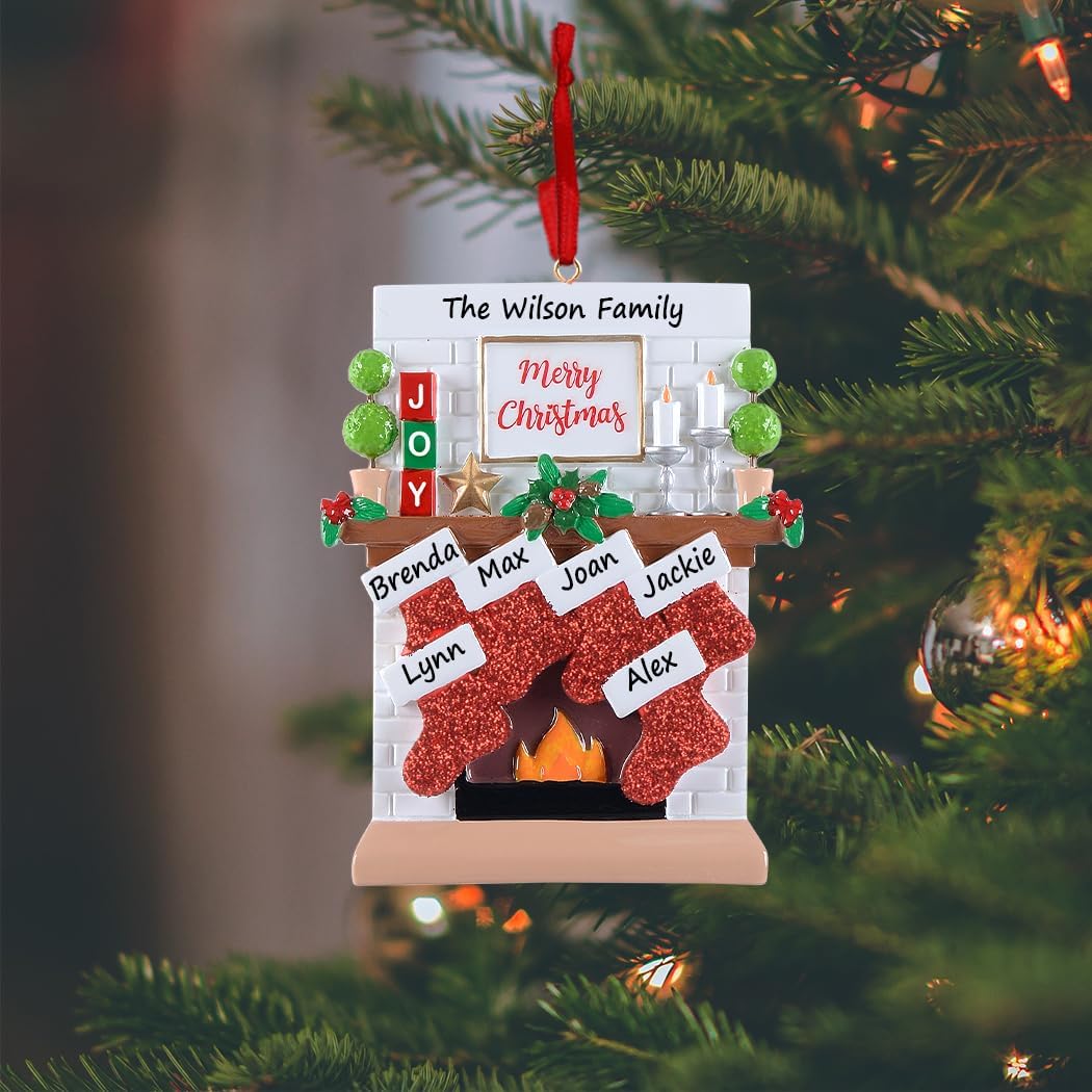Stockings Hung By The Fire - Family of 6
