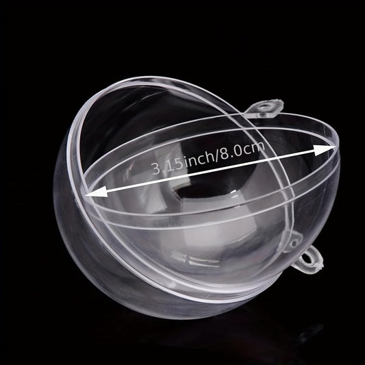 Plastic Fillable Ornament - 80mm Clear