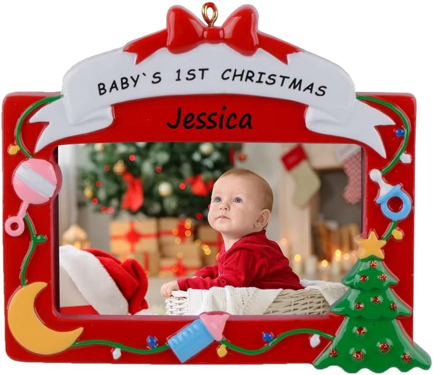 Baby's 1st Christmas - Red Photo Frame