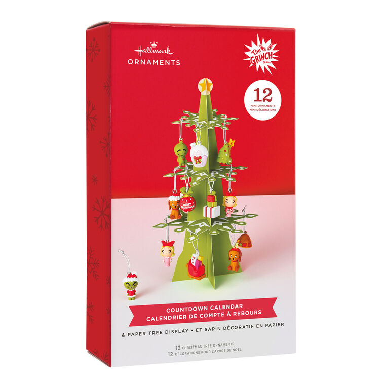 Hallmark How The Grinch Stole Christmas - Calendar with Paper Tree with 12 Ornaments