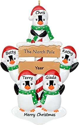 North Pole Penguins - Family of 5