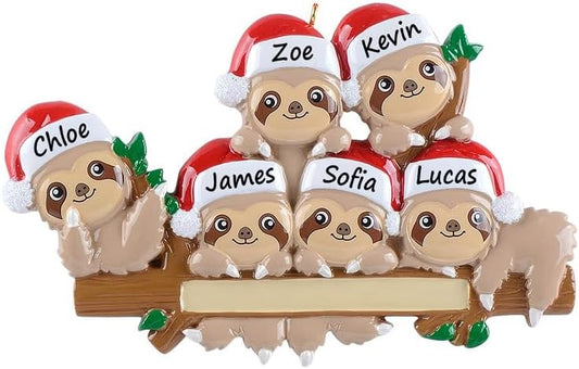 Sloth Christmas - Family of 6