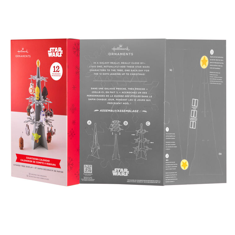 Hallmark Disney Star Wars - Calendar with Paper Tree with 12 Ornaments