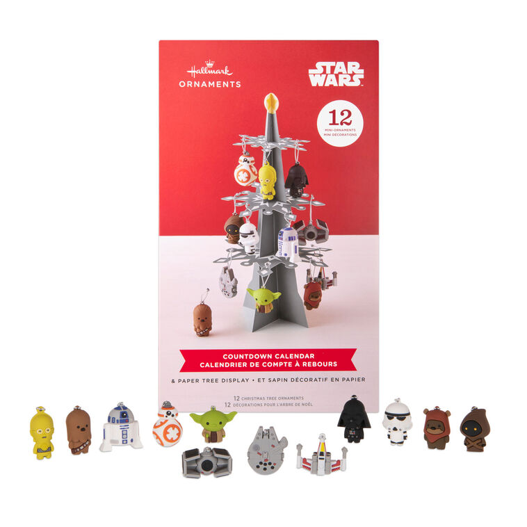 Hallmark Disney Star Wars - Calendar with Paper Tree with 12 Ornaments