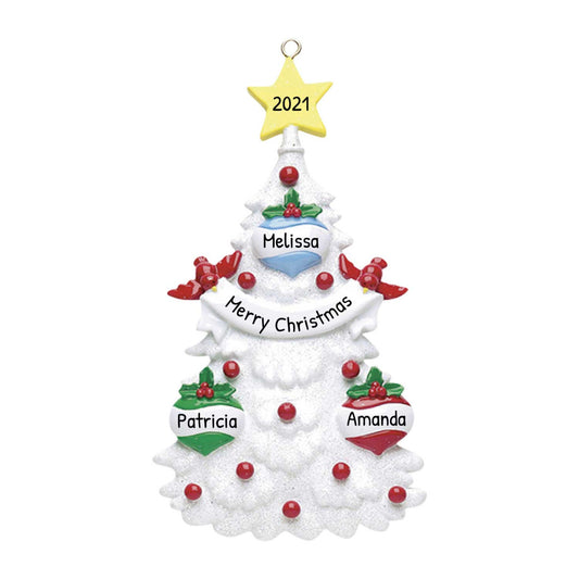 White Christmas Tree - Family of 3