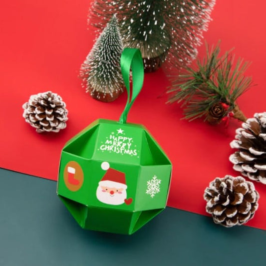 Paper Fillable Ornaments - Green Ball