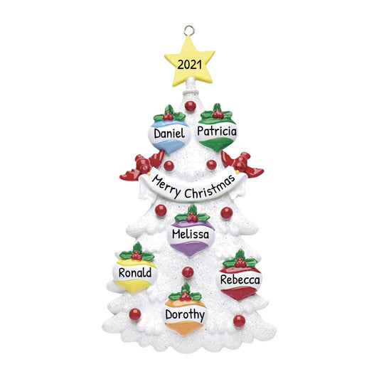 White Christmas Tree - Family of 6
