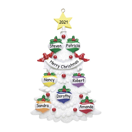 White Christmas Tree - Family of 7
