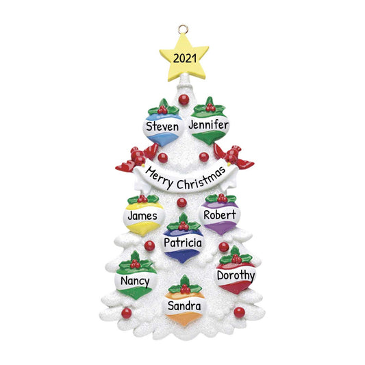White Christmas Tree - Family of 8